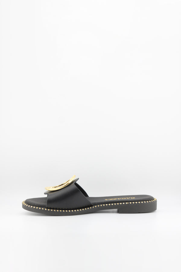 Ragazza Slide Sandals with Embellished Buckle